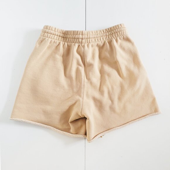 Aritzia TNA CozyAF Fleece Beige Tan High Waist Shorts - Size S - Picture 2 of 10